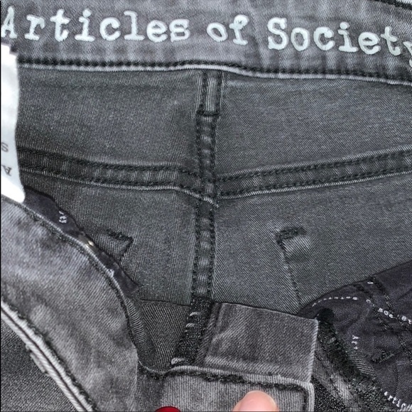 Articles of Society Gray Mya Ankle Zip Jeans - Picture 6 of 8